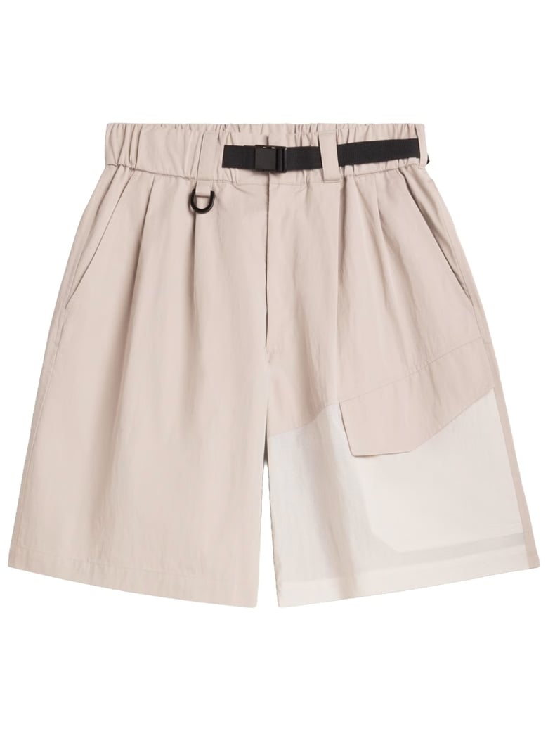 Lightweight Cotton-Blend Ring Detail Shorts