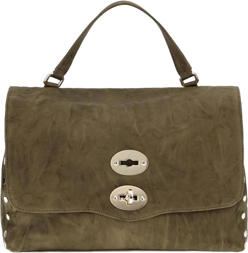 Zanellato Brown Suede Leather Handbag