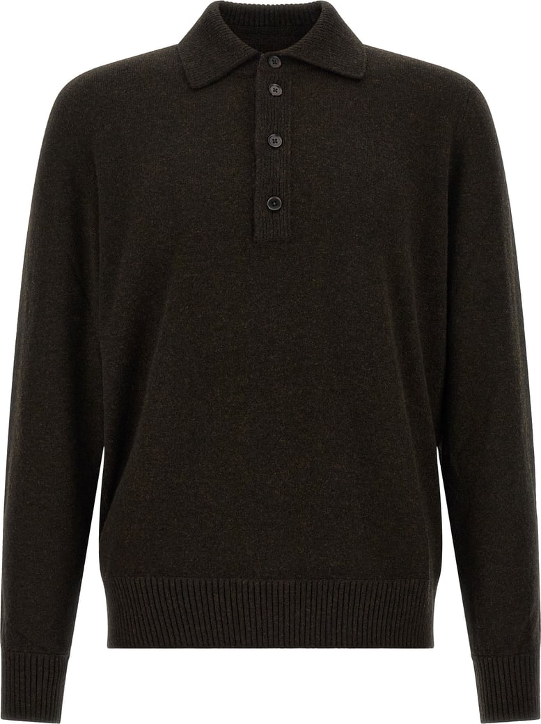 ZEGNA Brown Wool Polo Shirt