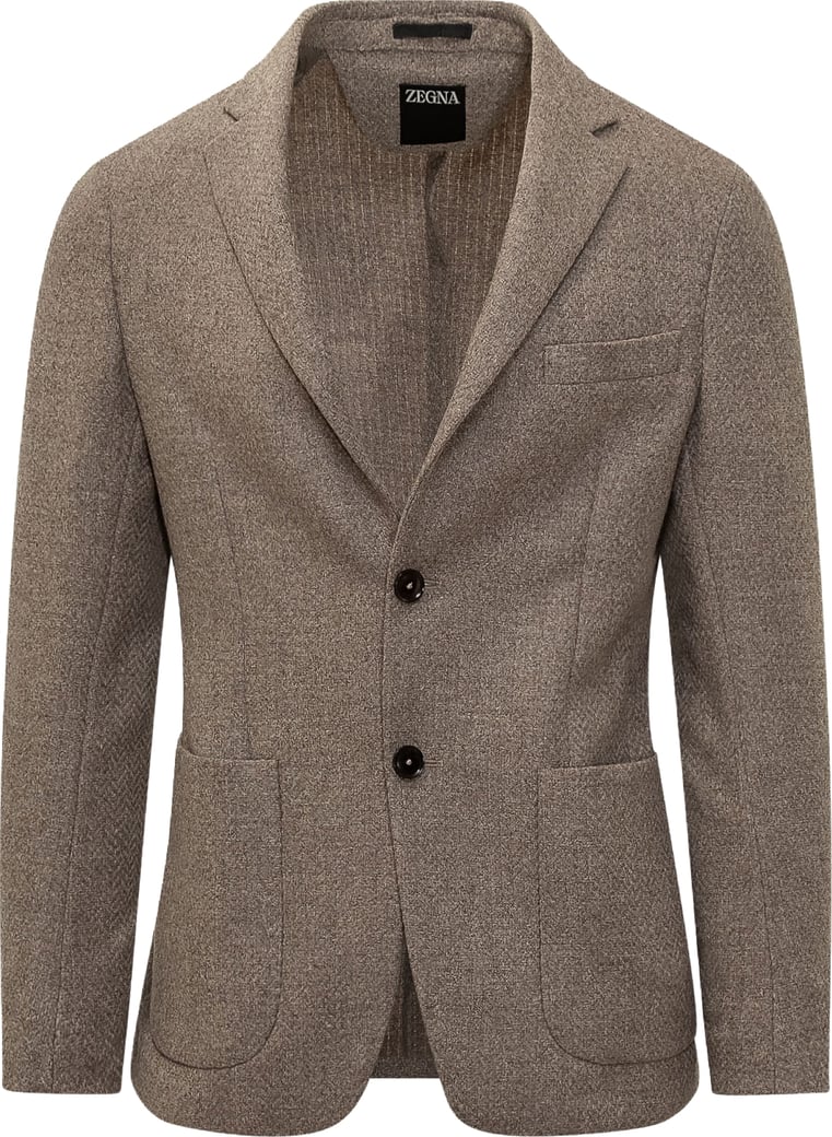 Blazer Monopetto con Tasche Applicate