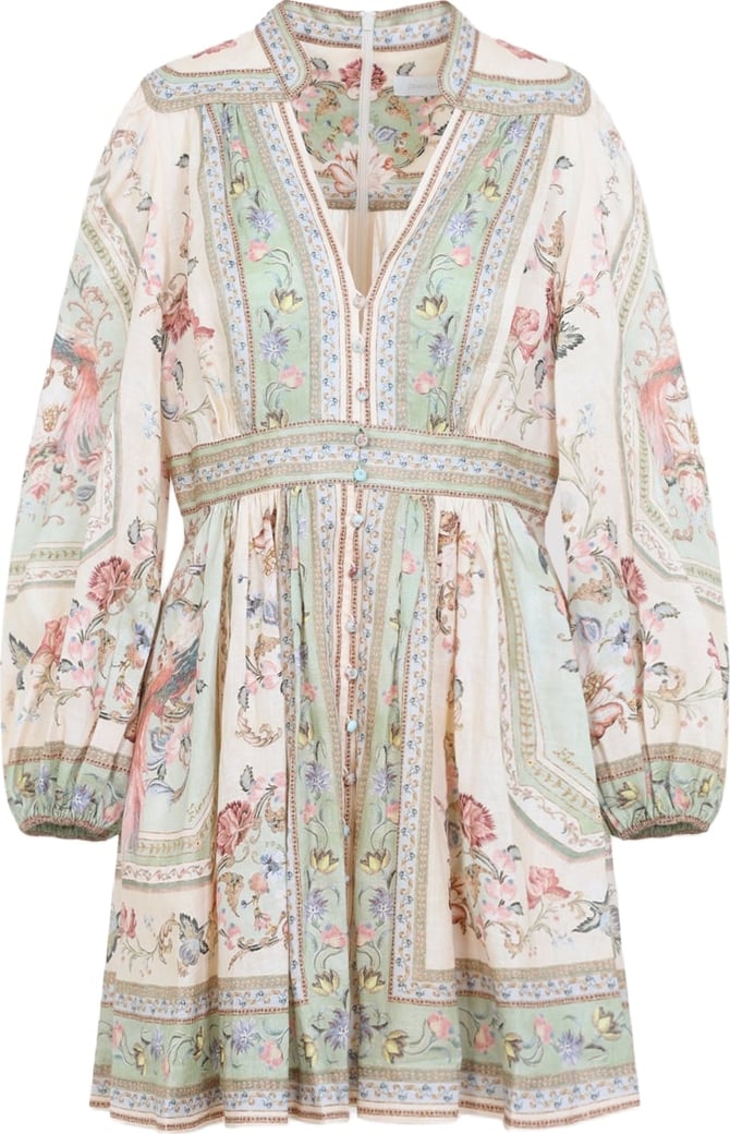 Zimmermann Roselight Plunge Mini Dress