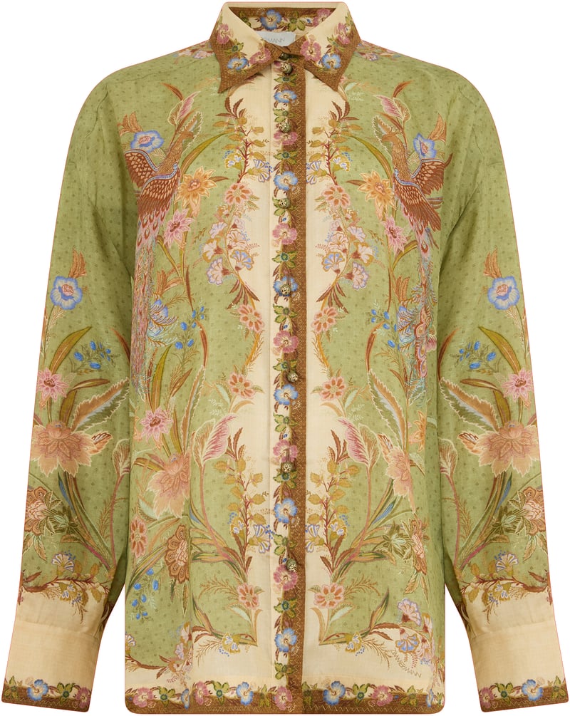 Printed silk shirt
