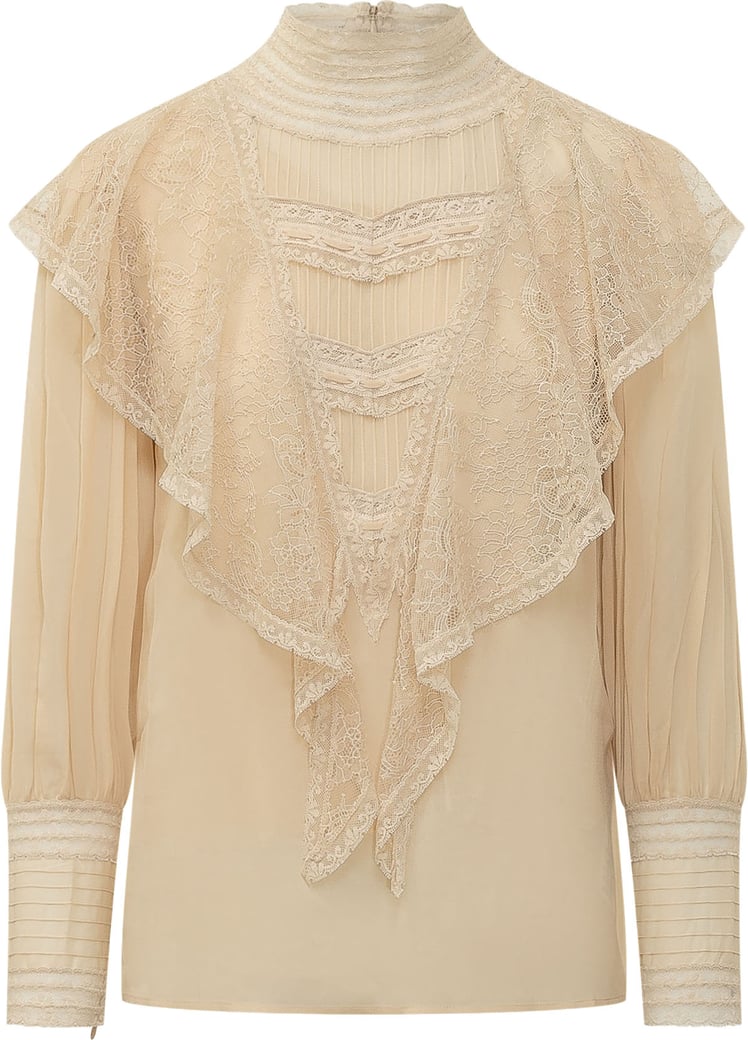 Blusa Momentum Waterfall con Pizzo e Volant